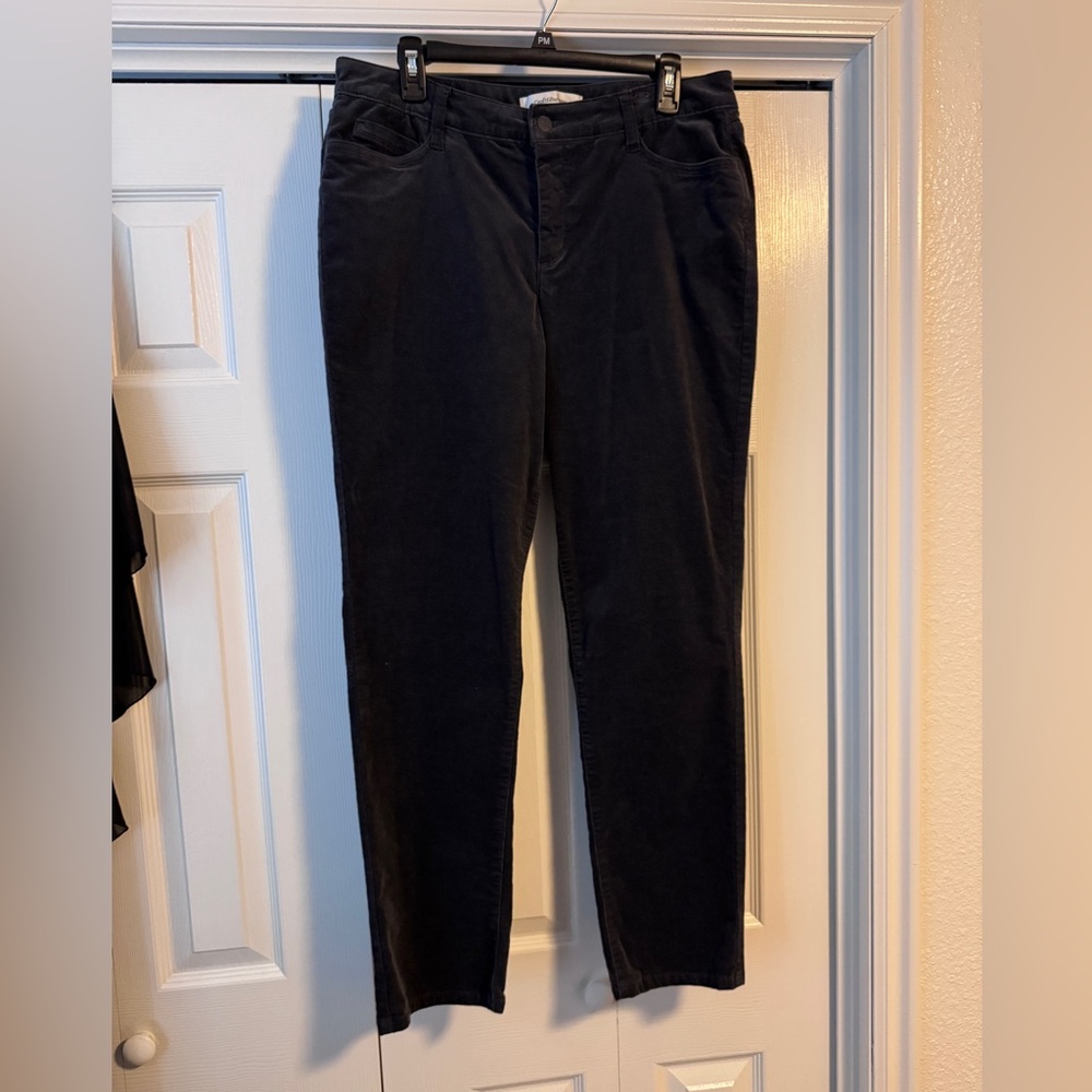 Croft & Barrow Charcoal Grey Stretch Corduroy Pants